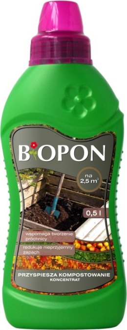 BIOPON KONCENTRAT PRZYSPIESZAJĄCY KOMPOSTOWANIE W PŁYNIE 0.5L