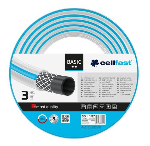CELL-FAST WĄŻ OGRODOWY BASIC 1/2'' 30MB