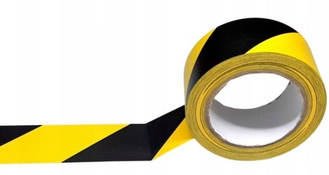 DEKA TAŚMA OSTRZEGAWCZA ŻÓŁTO-CZARNA 75MM*100M