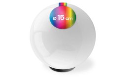 LUMILED LAMPA SOLARNA KULA ATRIS BIAŁA 15CM RGB