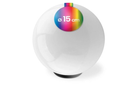 LUMILED LAMPA SOLARNA KULA ATRIS BIAŁA 15CM RGB
