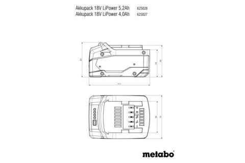 METABO AKUMULATOR LI-POWER 18V 4.0 AH