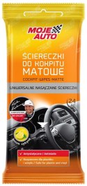 MOJE AUTO ŚCIERECZKI DO KOKPITU MATOWE CYTRYNA 24SZT.