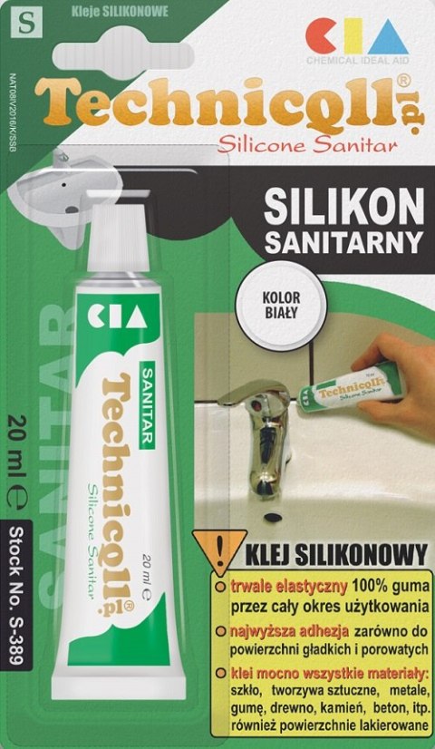 TECHNICQLL SILIKON SANITARNY BIAŁY 20ML