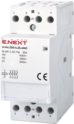 ENEXT STYCZNIK MODUŁOWY E.MC.220.4.25.4NO 4P 25A 4NO