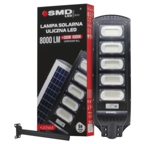 UN LAMPA LED ULICZNA SOLARNA 360W 20AH 6000K 800LM + UCHWYT