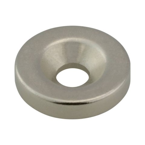 UN MAGNES NEODYMOWY OKRĄGŁY STAHL 14*3MM Z OTWOREM 8/4MM 5SZT