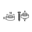 UN MAGNES NEODYMOWY OKRĄGŁY STAHL 14*3MM Z OTWOREM 8/4MM 5SZT
