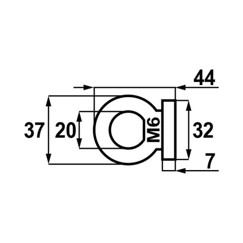 UN MAGNES NEODYMOWY OKRĄGŁY Z OCZKIEM M6 32*7MM