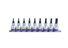 KING TONY KPL.NASADEK TORX 3/8'' 9 CZĘŚCI T10-T50 SZYNA