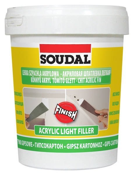 SOUDAL LEKKA SZPACHLA AKRYLOWA BIAŁA 0.9L