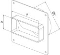 AIR ROXY ŁĄCZNIK ZMIENNY KANAŁU PŁASK. 110*55 Z ZAW. ZWROTNYM 100MM