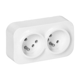 ORNO GNIAZDO PODWÓJNE N/T TODO 2*2P+Z IP20, 16A, 230V CZARNE