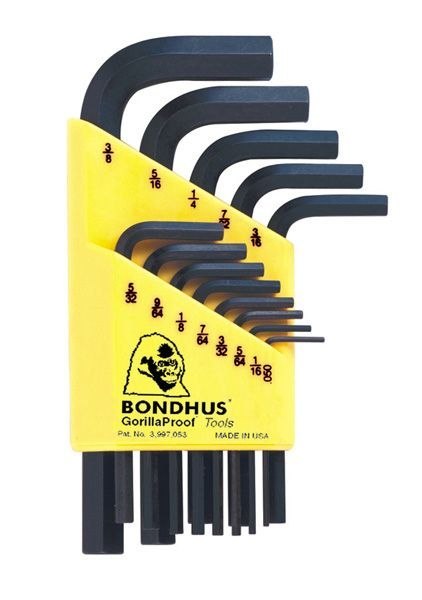 BONDHUS ZESTAW IMBUSÓW CALOWYCH KRÓTKICH '0.50-3/8', 13 SZT.