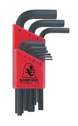 BONDHUS ZESTAW IMBUSÓW KRÓTKICH, 1.5-10MM 9SZT.