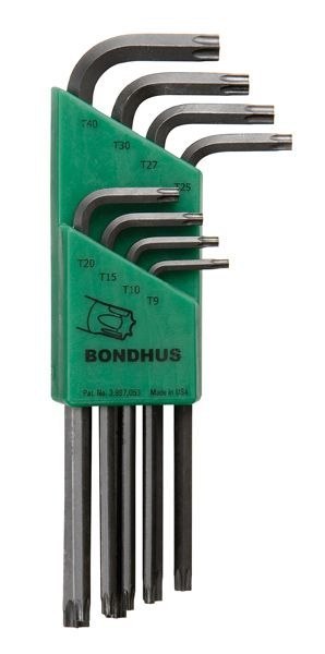 BONDHUS ZESTAW KLUCZY TORX DŁUGICH TX9-40, 8 SZT,