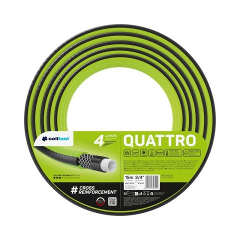 CELL-FAST WĄŻ OGRODOWY QUATTRO 3/4'' 15M