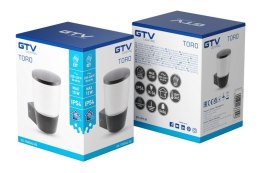 GTV LAMPA OGRODOWA TOT-AU MAX.15W KINKIET PROSTY GÓRNY, CZARNA