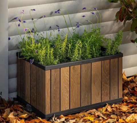 KETER DONICA PROSTOKĄTNA KETER PLANTER DECOCOAT WALNUT
