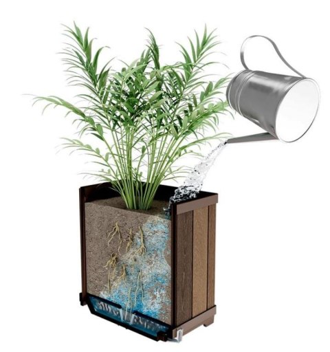 KETER DONICA PROSTOKĄTNA KETER PLANTER DECOCOAT WALNUT