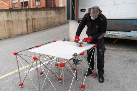 RUBI STÓŁ ROBOCZY SKŁADANY, DO PŁYT WIELKOFORMATOWYCH 300*120CM