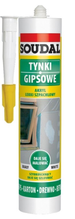 SOUDAL AKRYL LEKKI SZPACHLOWY BIAŁY 280ML