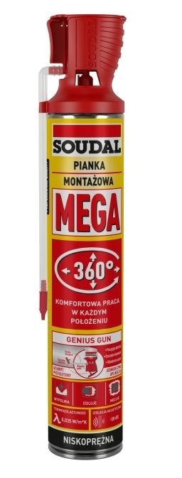 SOUDAL PIANKA MONTAŻOWA WĘŻYKOWA MULTI POSITION GENIUS GUN 750ML