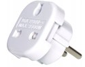 UN ADAPTER GNIAZDO UK / WTYK PL 16A 2500W, BIAŁE