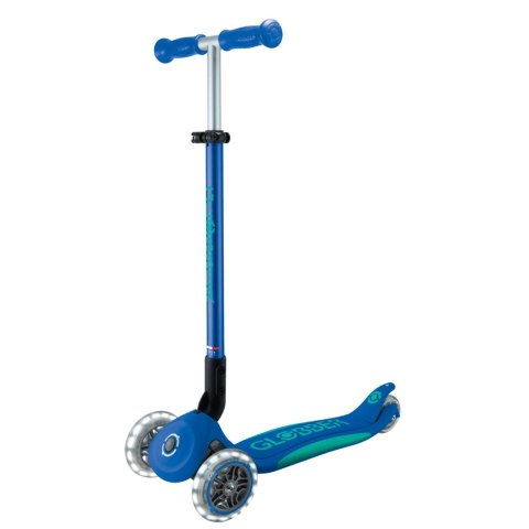 Globber Primo Foldable Plus Lights Dzieci Klasyczna hulajnoga Niebieski, Granatowy (marynarski)