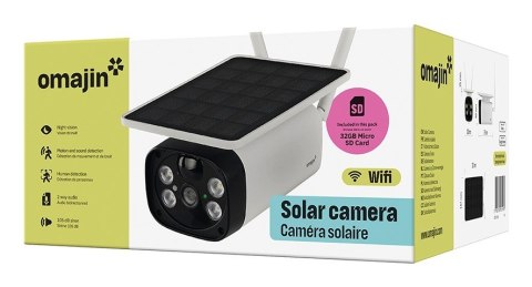 Kamera IP OMAJIN OSC-01-EU Wless solarna Biały, Czarny
