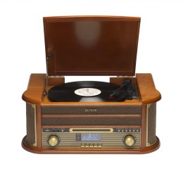 Drewniane centrum muzyczne retro Denver MRD-51 z gramofonem