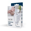 Gembird GEMBIRD UNIWERSALNA ŁADOWARKA SIECIOWA USB-A, BIAŁA