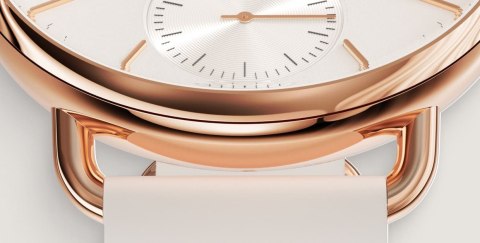 Zegarek hybrydowy Withings ScanWatch 2 - Stal nierdzewna - Hybrydowy inteligentny zegarek z paskiem - Fluoroelastomer - Rozmiar 