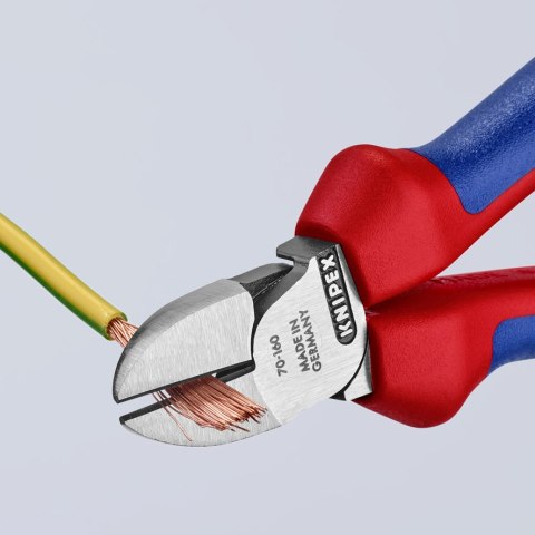 KNIPEX SZCZYPCE TNĄCE BOCZNE 160MM, POWLEKANE
