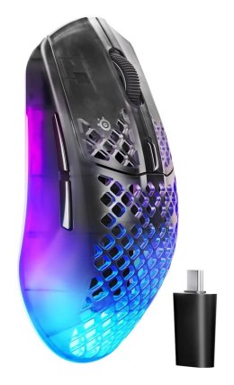 Steelseries Aerox 3 Wireless Gen 2 myszka Gaming Po prawej stronie RF Wireless + Bluetooth Optyczny 26000 DPI