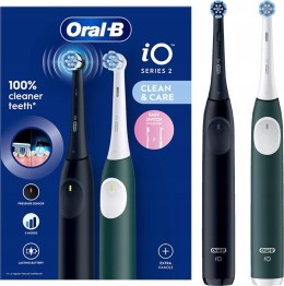 Szczoteczka elektryczna PHILIPS iO Series 2 Duo Czarna/Zielona Czarny (8700216612418)