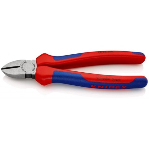 KNIPEX SZCZYPCE TNĄCE BOCZNE 180MM, POWLEKANE