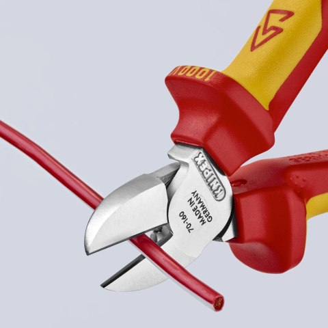 KNIPEX SZCZYPCE TNĄCE BOCZNE IZOLOWANE 160MM