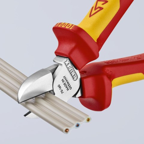 KNIPEX SZCZYPCE TNĄCE BOCZNE IZOLOWANE 160MM