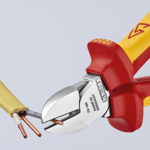 KNIPEX SZCZYPCE TNĄCE BOCZNE IZOLOWANE 160MM