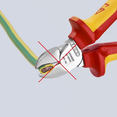 KNIPEX SZCZYPCE TNĄCE BOCZNE IZOLOWANE 160MM