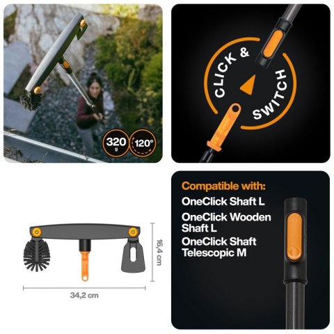 FISKARS SZCZOTKA DO RYNIEN ONECLICK