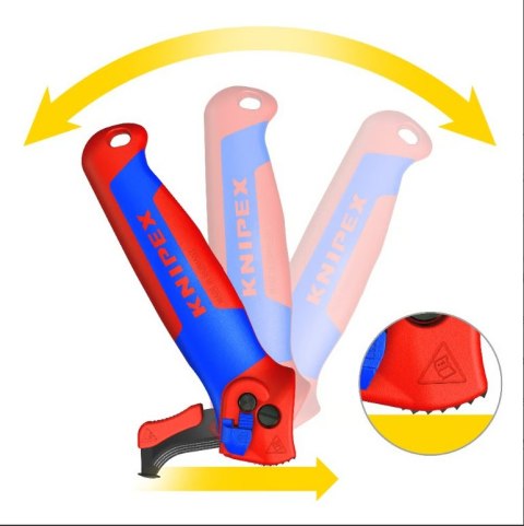 KNIPEX NÓŻ DO ŚCIĄGANIA IZOLACJI ZE STOPKA PROWADZĄCĄ