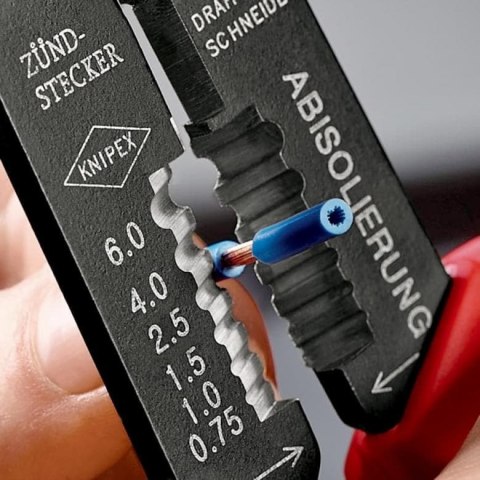 KNIPEX SZCZYPCE DO ZAGNIATANIA ZŁĄCZEK KABLOWYCH 0,5-2,5 MM
