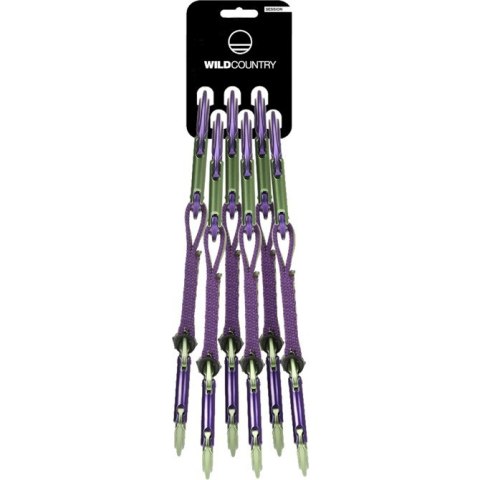 Zestaw ekspresów wspinaczkowych Wild Country SESSION 12cm 6-pak PURPLE-GREEN