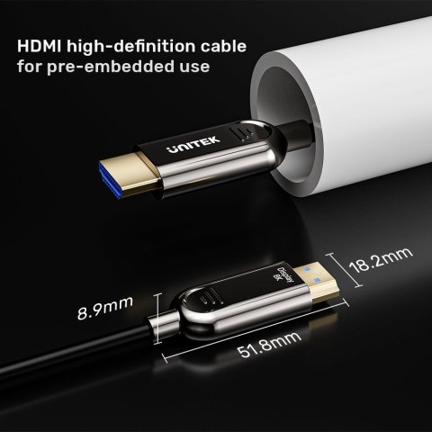 UNITEK C11085GY01-70M kabel HDMI HDMI Typu A (Standard) Czarny