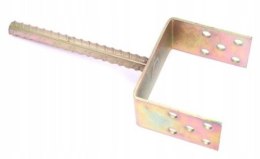 UN PODSTAWA SŁUPA NA PRĘT 80*60MM ŻÓŁTY