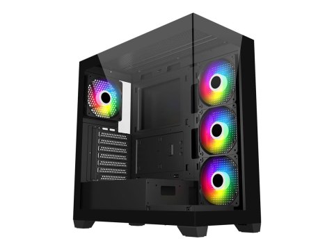 FSP Obudowa FSP M340-BA Mid Tower Czarna bez zasilacza, kompatybilna z ATX, Micro ATX, Mini-ITX, 7 gniazd rozszerzeń, 12 miesięcy gw