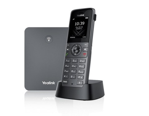 Yealink W73P Bezprzewodowy Telefon IP Mobilny Szary 1,8 Calowy Wyświetlacz 100 Pozycji Książki Telefonicznej
