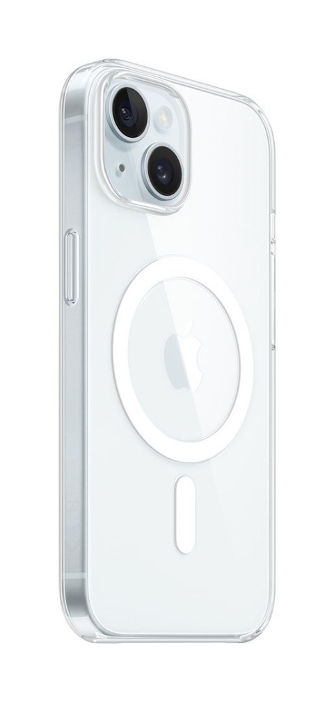 Apple - Obudowa tylna do telefonu komórkowego - Kompatybilna z MagSafe - Poliwęglan - Przezroczysta - do iPhone 15 (MXRK3ZM/A)